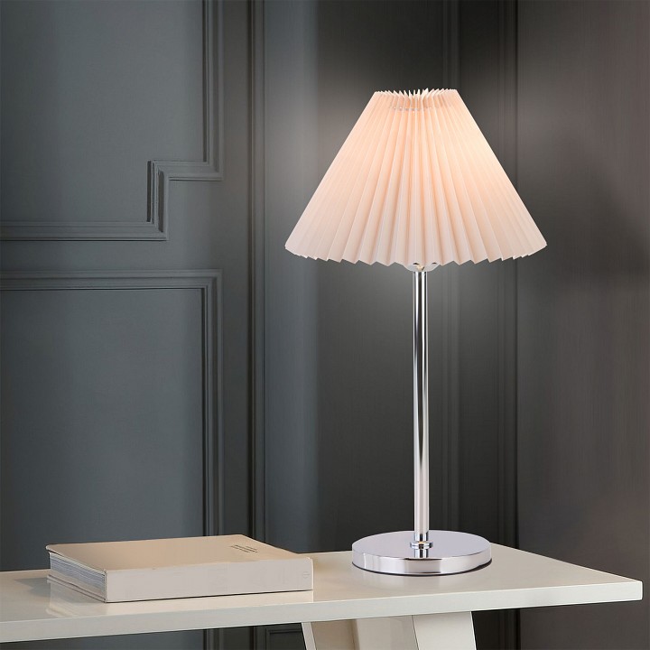 Настольная лампа Eurosvet Peony 01132/1 хром/серый фото